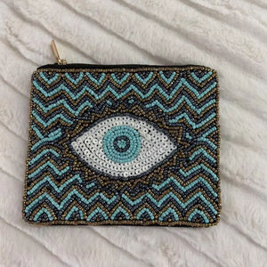 Petite pochette à bandoulière tendance pour téléphones portables Portefeuille porte-monnaie perlé avec poche à bandoulière Sacs à main et pochette - Product Image 1