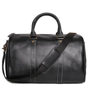 Bolsa de viaje de piel auténtica al por mayor, compartimento para zapatos, unisex, con cremallera grande, portátil, resistente al agua, deporte, gimnasio - Product Image 5