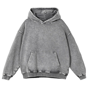 Sudadera con capucha de lavado ácido para hombres fabricada profesionalmente a la venta/Sudadera con capucha de lavado ácido para hombres con diseño de logotipo personalizado - Product Image 3