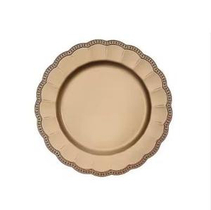 Plato de Presentación con Borde, Acabado Antiguo, Ecológico, Apto para Lavavajillas, para Hoteles, Restaurantes, Bodas, Servicio de Alimentos - Product Image 3