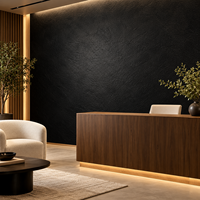 Papier peint texturé noir MORLENX pour salon moderne, chambre à coucher, bureau, murs décoratifs intérieurs