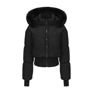 High Quality Plus Size Women Bubble Jackets Custom logo Print Puffer Hoodie Jackets Women Bubble Winter Jackets <b>Block</b> <b>Colour</b> - Product Image 4