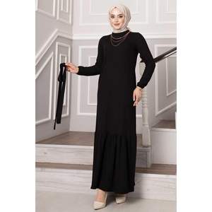 Black Removable Belted Ruffle <b>Skirt</b> Dress for Prom - Product Image 2