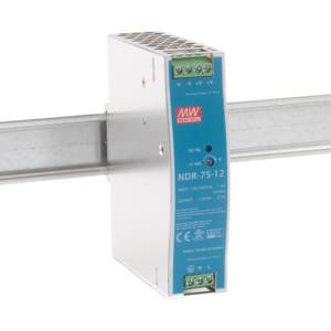 Alimentation à découpage AC/DC Mean Well NDR-75-24 24V 3.2A 76.8W, convertisseur de puissance mince pour rail DIN pour contrôle industriel - Product Image 3