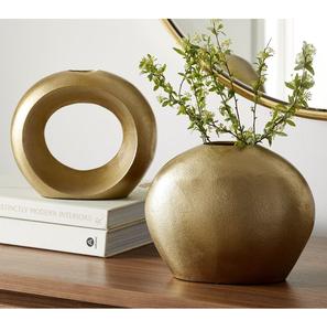 Vase à fleurs en métal de luxe au design côtier pour décoration de table de mariage, utilisation écologique à la maison et au bureau - Product Image 1