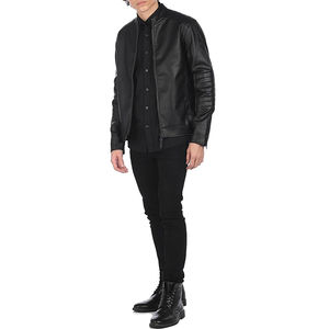 Veste en cuir standard à col montant élégante et neuve à prix avantageux pour hommes - Haute qualité, respirante, écologique, antibactérienne - Product Image 2