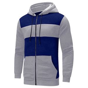 Oversize <b>Men</b> <b>Zipper</b> <b>Hoodie</b> Custom Heavyweight Cotton Fleece Color Block Zip Up <b>Hoodie</b> For <b>Men</b> Oversized Blank Plain Hoodies - Product Image 5