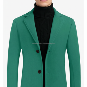 Abrigo de Lana Verde Esmeralda Personalizado para Hombre, Fabricante OEM y de Marca Privada - Product Image 3