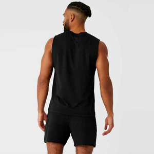 Camisetas sin mangas para hombre de alta calidad, material liso teñido y de secado rápido, camisetas sin mangas hechas de algodón 100% para uso en el gimnasio, novedad - Product Image 5