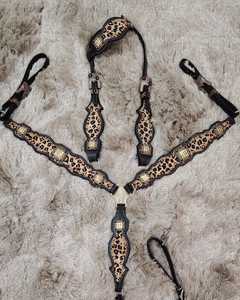 Luxe personnalisé Premium Western Horse Headstall poitrine collier fait à la main en cuir strass haute qualité équitation équestre - Product Image 1