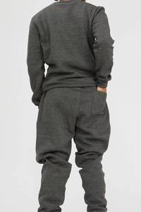 ชุดเซ็ตเสื้อฮู้ดดี้และกางเกงขายาวทรงบานผ้าเฟรนช์เทอร์รี่เนื้อหนา 400gsm คุณภาพสูง ป้องกันไฟฟ้าสถิต สำหรับใส่เล่นกีฬาหรือลำลอง แบบยูนิเซ็กส์ เหมาะสำหรับฤดูหนาว - Product Image 5