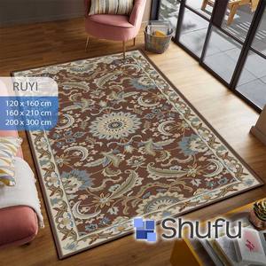 Collection de tapis de sol ménagers modernes Shufu tapis de flanelle antidérapant thermoplastique abstrait EasyCare lavable en machine fabriqué à la machine - Product Image 1