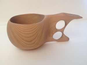 100% tasse en bois naturel pour bière et barware et dessus de table avec poignée tasse à bière tasse à café à boire à la main - Product Image 2