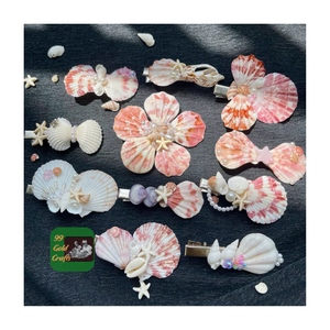 FASHION SEASHELL HAIR CLIP CON BASE DE METAL ACCESORIO PARA EL PELO INSPIRADO EN LA PLAYA PARA VACACIONES DE VERANO O ROPA CASUAL - Product Image 6