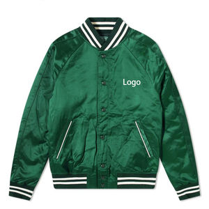 Vestes universitaires en satin personnalisées, portables et confortables, originales, vêtements imperméables en satin pour hommes, vestes universitaires, vente en gros - Product Image 4