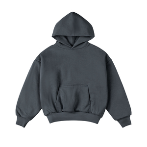 Custom Logo Clothe Brand 500gsm 600gsm <b>Men's</b> Fleece Hoodie Cotton Heavy Weight Dropped Shoulder Streetwear Boxy Hoodies 2025 - Product Image 2
