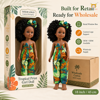 Poupées TUSALMO pour filles, 18 pouces, pas chères, afro-américaines, en vinyle souple, cheveux bouclés, jouets pour enfants, jouets éducatifs pour enfants, OEM