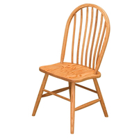 Chaise de salle à manger en bois massif de style colonial traditionnel avec sculpture sur gland Design Farmhouse Oak Kitchen Side Chair Prix bon marché