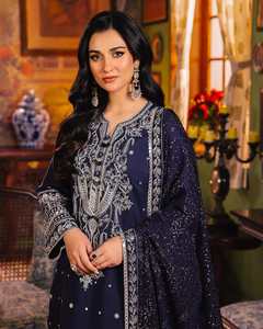 Robe de travail formelle pour femmes de qualité exceptionnelle moderne 2025-2026, dernier modèle de salwar kameez en coton pour les fêtes 01206 - Product Image 3