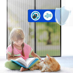 Modern Design Balcony <b>Window</b> Mosquito <b>Net</b> Strong 80/90/100 X 210/220 cm Black Fiberglass Insect Screen - Product Image 2