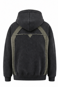 Sudadera con Capucha y Cremallera Estructurada de Mezcla de Algodón Premium para Fabricación de Ropa, Venta al por Mayor, Diseño Personalizado OEM - Product Image 2