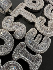 ส่วนบุคคล VVS Moissanite เพชรชุบทอง925สเตอร์ลิงเงินประดับจี้ตัวอักษรฮิปฮอปสุดหรูเครื่องประดับจากแร็ปเปอร์ - Product Image 2