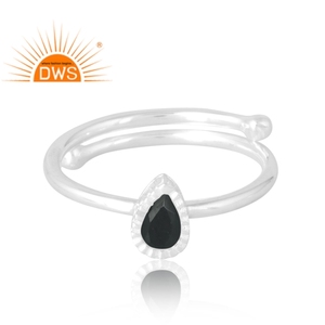 Última venta 925 anillo de piedras preciosas espinales negras naturales de plata esterlina joyería personalizada para mujeres regalo para ella - Product Image 3
