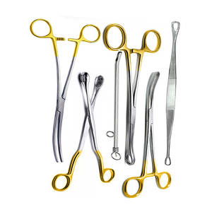 Ensemble d'instruments chirurgicaux vétérinaires manuels en acier inoxydable pour la gynécologie et la chirurgie générale, certifié CE par SurgiRight - Product Image 2