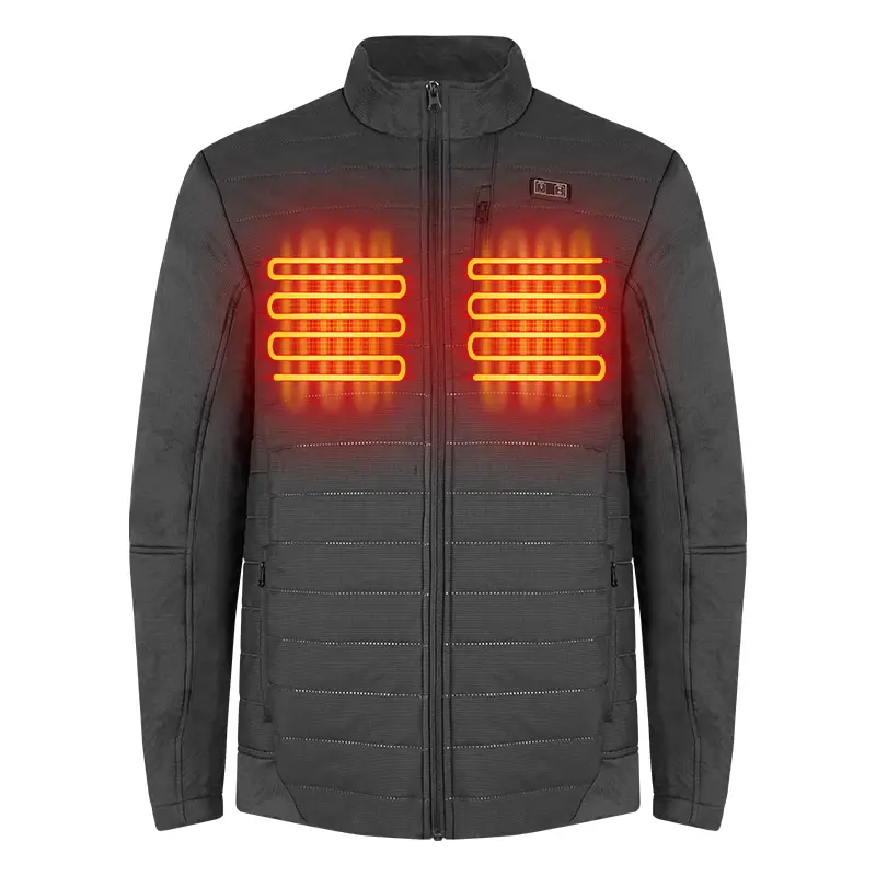 Custom Electric Heating Coat Winter Men's Windbreaker Down Heat Jackets Clothing Battery Heated Puffer Jacket Mens For Men
