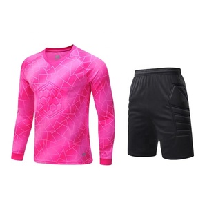 Hot Selling Quality Orange Plus Size 100% Polyester Soccer Wear Long Sleeve Football Goalkeeper Uniform Short Pant - Product Image 4