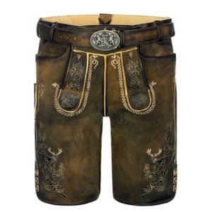 กางเกงขาสั้นสไตล์บาวาเรียปรับแต่งได้ตามต้องการกางเกงขาสั้นสำหรับผู้ชายสไตล์สตรีทเอวกลางระบายอากาศได้แบบถักไซส์ใหญ่พิเศษยาวเท่าเข่า - Product Image 5