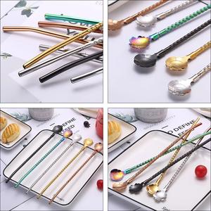 Juego de Agitadores de Cócteles Premium, Diseño Elegante de Hoja, Mango Largo y Retorcido, Mezcla Suave, Perfecto para Bares, Fiestas en Casa y Regalos - Product Image 4