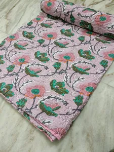 Tiêu chuẩn và mịn cảm ứng hoa in kantha Quilt khâu tấm ga trải giường cho giường của bạn từ nhà cung cấp Ấn Độ của chăn bông - Product Image 2