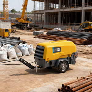 Atlas Copco 185 Cfm Tragbares Spreng loch Dieselmotor Angetriebener Rotations-Niederdruck-Luft kompressor mit 18,5 kW Dieselmotor - Product Image 3