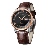 OEM ODM Premium Luxus Herren Echtleder Mechanische Uhr 42MM Saphirglas NH36 Automatik Dress Armbanduhr