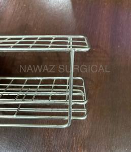 Support professionnel personnalisé de tube à essai en acier inoxydable avec support de tube d'essai de laboratoire de trous carrés 24X24 - Product Image 5