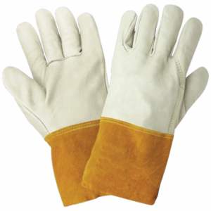 Gants de sécurité de haute qualité chèvre Grain vache cuir fendu TIG soudage abrasion résistant à la chaleur pour lutte contre les incendies Construction BBQ - Product Image 1