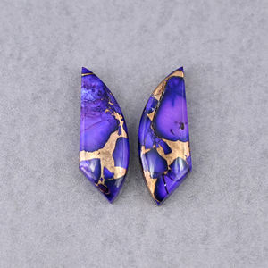 Natural Dalia Púrpura Cobre Turquesa Fancy 8x20mm Fabricación de piedras preciosas sueltas Plata de Ley 925 Fabricante de joyería fina hecha a mano - Product Image 1