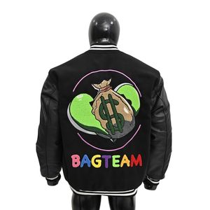 Veste universitaire en coton 100% pour hommes, vente en gros, imperméable, haute demande, design personnalisé, manches en cuir, vestes pour hommes - Product Image 6