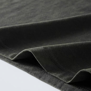 Vente en gros T-shirts boxy surdimensionnés en coton épais pour hommes personnalisés noir délavé à l'acide Design vintage brodé DTG graphique tricoté - Product Image 6