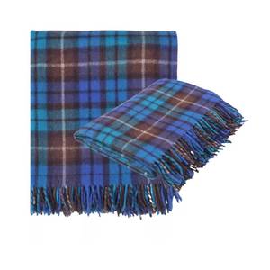 Manta de lana azul Buchanan personalizada de alta calidad, suave y elegante para uso en invierno - Product Image 3
