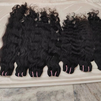 Extensions de Cheveux Humains Remy de Qualité Supérieure, Cheveux Vierges Indiens Non Traités, Bouclés Ondulés, Tissage Double à la Machine, Lots de Cheveux Bruts