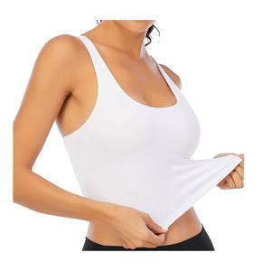 Venta al por mayor OEM nuevo personalizado último estilo de alta calidad ajuste holgado sólido gimnasio Crop Tops mujeres Spandex/algodón transpirable - Product Image 1