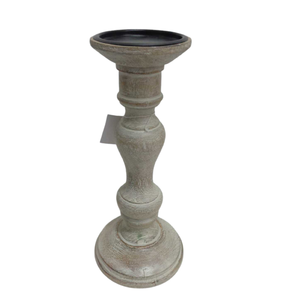 Artisanat Décoratif Élégant Fer Et Bois Bougeoir Pilier Couleur Naturelle Style Moderne Bougeoir À La Main - Product Image 4