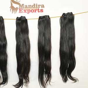 Wholesale 100% <b>Cheap</b> Indian Virgin Remy None Chemical Processing Cuticle Aligned Black Straight Bundles Human Hair <b>Extensions</b> - Product Image 4