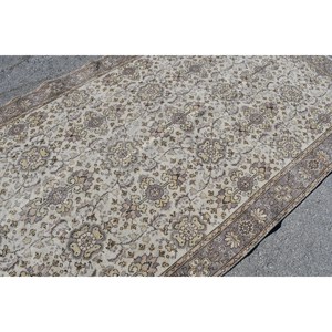 Classique Beige marron 5.2X9.4 pieds Vintage tapis turc grande surface laine Patchwork Design pour couloir chambre Latex pour chambre chevet - Product Image 5