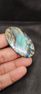 Udgems หินลาบราดอไรต์ธรรมชาติอัญมณีหลวมขนาดผสมสีขาวและทองแดงสำหรับทำเครื่องประดับ - Product Image 3