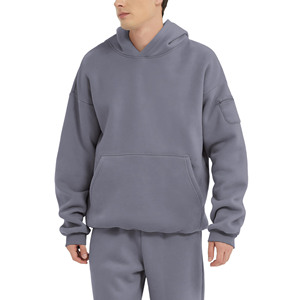 2025 personnalisé LOGO bouffée impression 450GSM français éponge extérieur hommes sweats à capuche chaud polaire lourd sweats à capuche surdimensionnés pour hommes - Product Image 5