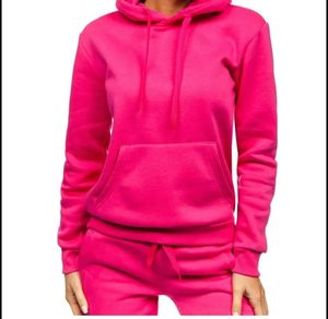 Survêtement personnalisé pour femmes Vente en gros Vêtements de sport de course coupe ajustée avec col à capuche Survêtements à motif solide - Product Image 6