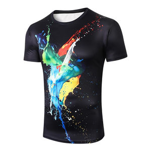 Venta caliente hombres sublimación 100% poliéster camiseta hombres sublimación camiseta - Product Image 2